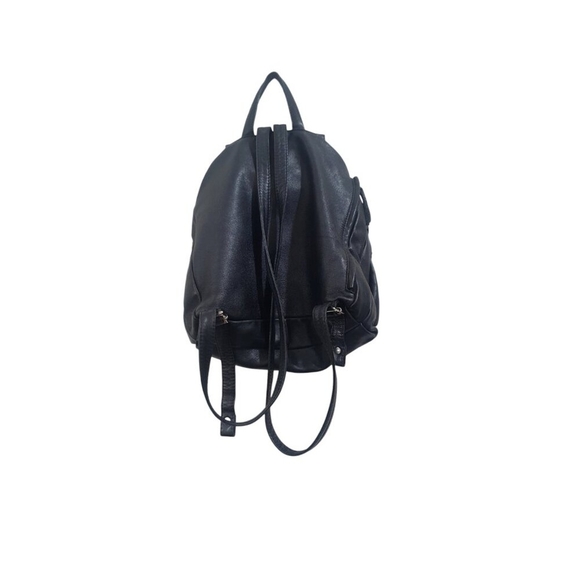 BRUNO ROSSI Black Leather Backpack Purse Bag main image 6